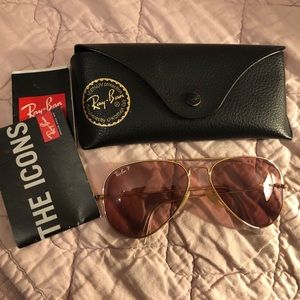 Aviator Gradient Ray-Ban Polarized Sunglasses